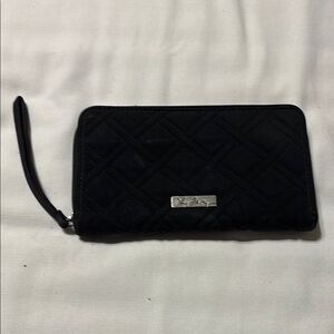 Vera Bradley Black Quilted Wristlet